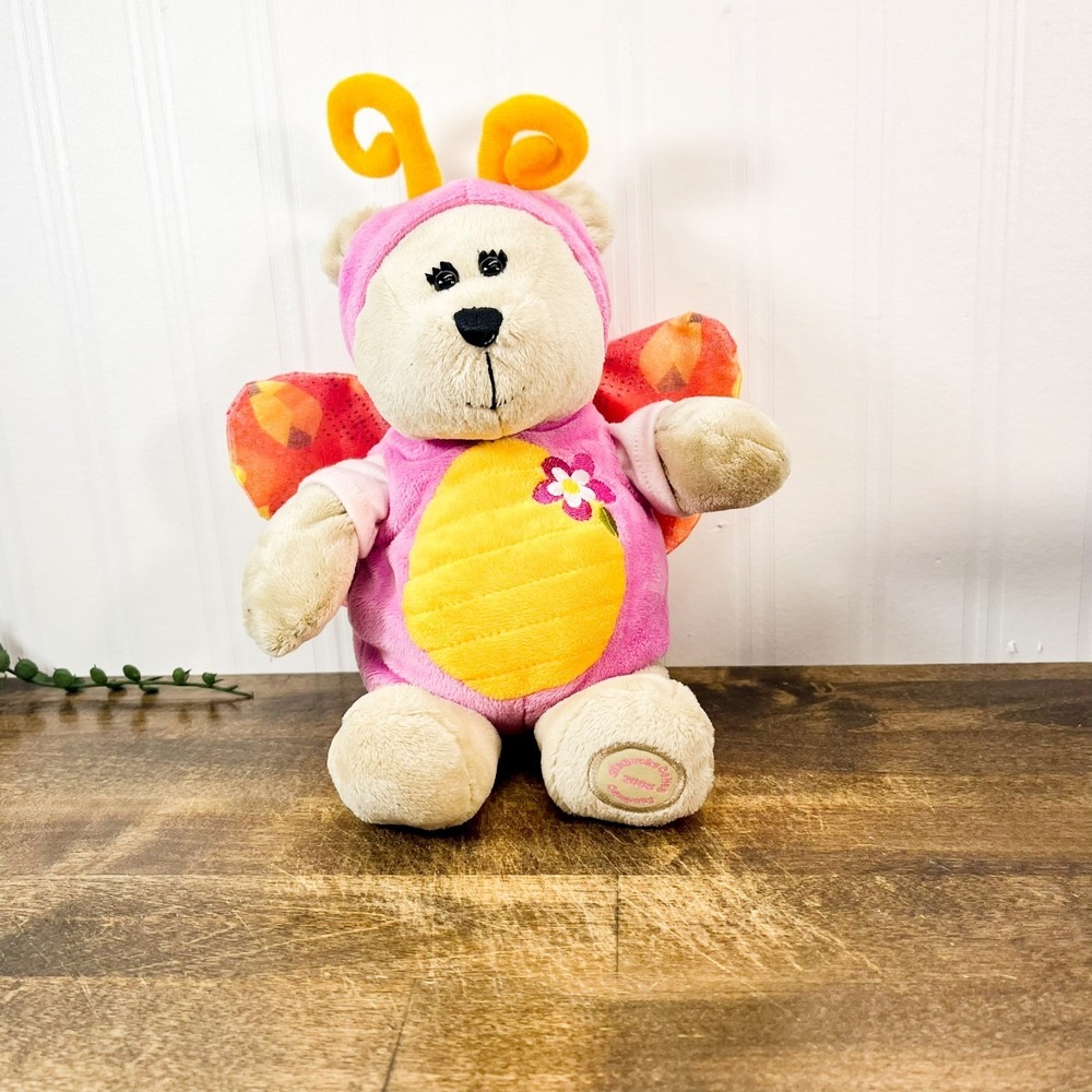 2008 STARBUCKS COFFEE 74TH EDITION BEARISTA BUTTERFLY BEAR PLUSH PINK SPRING
